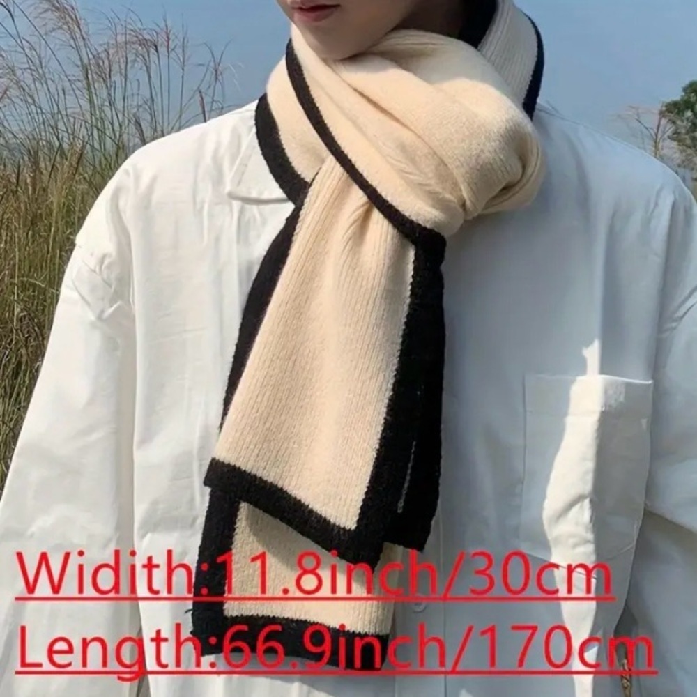 Contrast Stripe Scarf - Picture 2 of 4